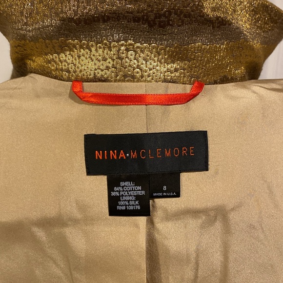 Nina Mclemore - metallic gold threads - beautiful jacket!!! - Picture 3 of 3